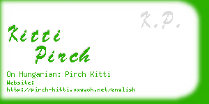 kitti pirch business card